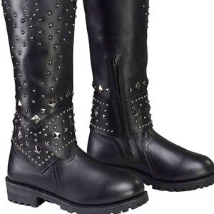 Elegant Studded Over the Knee Riding Boots for Women